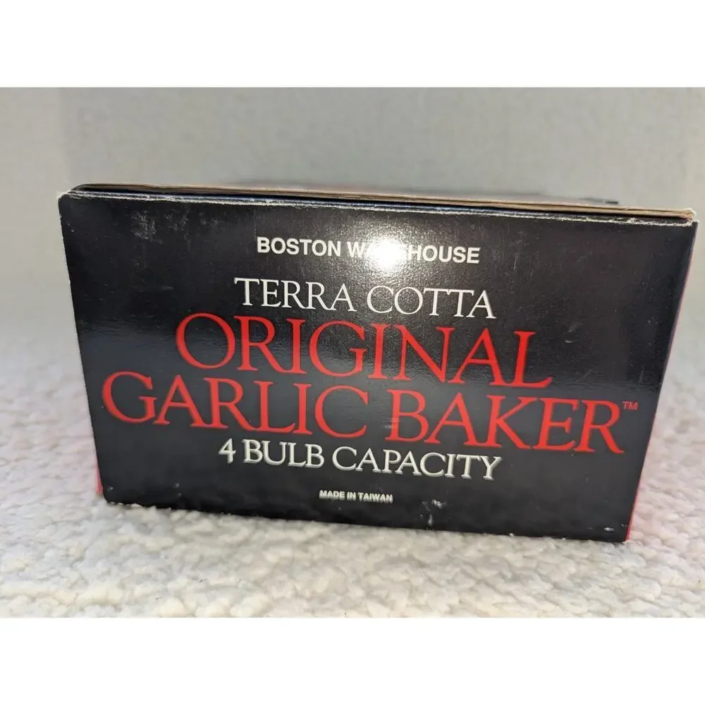 1993 Boston Warehouse Terra Cotta Original‎ Garlic Baker 4 Bulb Capacity